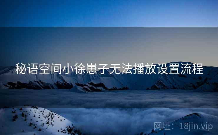 秘语空间小徐崽子无法播放设置流程  第1张