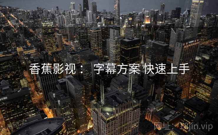 香蕉影视 ： 字幕方案 快速上手  第1张
