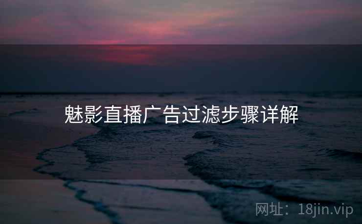魅影直播广告过滤步骤详解  第2张