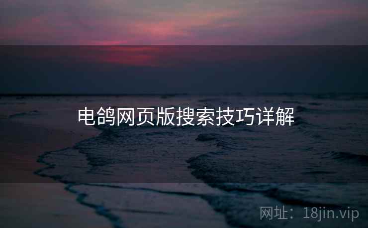 电鸽网页版搜索技巧详解  第2张