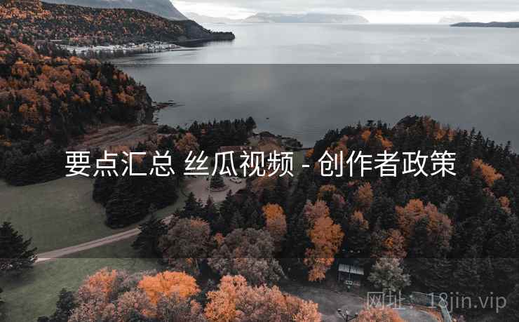 要点汇总 丝瓜视频 - 创作者政策  第2张