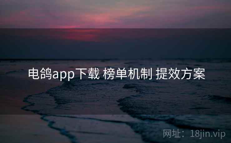电鸽app下载 榜单机制 提效方案  第1张